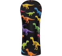 Head Covers for Golf Clubs Premium Leather Accessories with Interchangeable No. Tags for Driver Fairway Wood Hybrid Rainbow Dinosaur Queer T Rex Skeletons LGBT Gay Pride