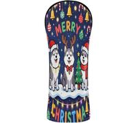 Head Covers for Golf Clubs Premium Leather Accessories | with Number Tag Designed to Fit All Woods and Drivers Trois Chiens Husky Mignons De No?l Pour Femmes Et Hommes