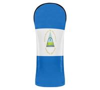 Head Covers for Golf Clubs Premium Leather Headcovers with Number Tag for Driver Fairway Wood Hybrids National Flag of Nicaragua
