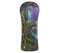 Head Covers for Golf Clubs Premium Leather Headcovers with Number Tag for Woods and Driver Fairway Hybrid Enchanted Forests Statue of Liberty & Eiffel Tower