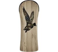 Head Covers for Golf Clubs Premium Leather Headcovers with Number Tags for Woods and Driver Hybrid Camouflage Duck Camouflage USA USA Flag Duck Hunting