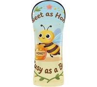 Head Covers for Golf Clubs Premium Leather Waterproof Headcover with Interchangeable No. Tags for Driver, Woods and Hybrid Cute Bee with Honey Sweet As Honey Busy As A Bee