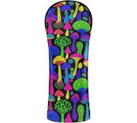 Head Covers for Golf Clubs Premium Leather Waterproof Headcover with Number Tag Designed to Fit All Woods and Drivers Psychedelic Mushroom Pattern Magic Mushrooms Trippy