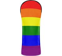 Head Covers for Golf Clubs Premium Leather Waterproof Headcover with Number Tag for Driver, Fairway Wood Hybrid Rainbow Pride Flag Gay LGBT Pride Day Month Parade LGBTQ Community