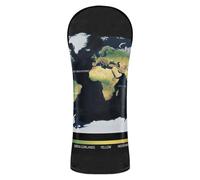 Head Covers for Golf Clubs Premium Leather Waterproof Headcover with Number Tag for Driver & Fairway Woods World Map of Forests Distribution