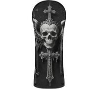 Head Covers for Golf Clubs Premium Leather Waterproof Headcover with Number Tag for Woods and Driver Hybrid Skull Cross Y2k Goth Alt Grunge Gothic Emo Aesthetic Wings