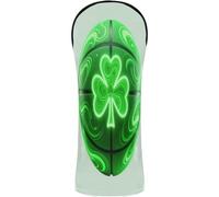 Head Covers for Golf Clubs Pu Leather with Interchangeable No. Tags for Driver Fairway Wood Hybrids Basketball Shamrock Lucky Clover Irish St Patrick's Day