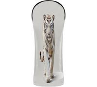 Head Covers for Golf Clubs Pu Leather with Number Tag for Driver Fairway Wood Hybrids Big Cat on White