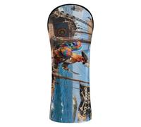 Head Covers for Golf Clubs Waterproof Headcover with Interchangeable No. Tags for Woods and Driver Hybrid Pirate Rooster Ship Cock-a-Doodle-doo Pattern