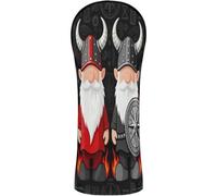 Head Covers for Golf Clubs Waterproof Headcover | with Number Tag for Driver Fairway Wood Hybrids Cute Nordic Gnome Viking Tomte Couple Scandinavian Nisse