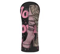 Head Covers for Golf Clubs Word Tour Pink Leopard Print Boots