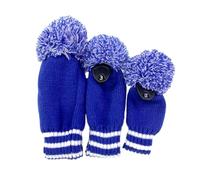 Head Covers Golf - 45x8 37x7 29x6cm Polyester Knitted Club Protectors | 3 Pieces Striped Sleeve Set | Driver Fairway UT Ironwood Safety | Soft Durable Lightweight Accessories For Backyard Course