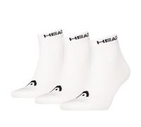 HEAD Elements All Sports Quarter Socks (3 Pair Pack) White, UK 6-8