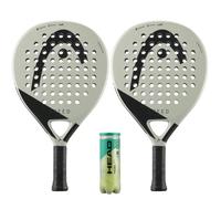 HEAD Evo Speed Padel Racket Twin Set & 3 Padel Balls