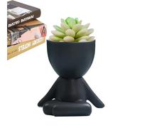 Head Face Planter Pots, Flower Pots Small Ceramic Indoor Pots | Reusable Indoor Plant Pot in Human Shape for Airy, Fat, Ferns