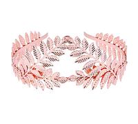 Head Flower Band Women's Crown Bridal Golden Leaf Headband Hair Scarf Women (Rose Gold, One Size)