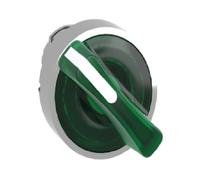 Head for illuminated selector switch, Harmony XB4, metal, green handle, 22mm, un