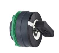 Head for key selector switch, Harmony XB5, plastic, black, 22mm, key 455, 2 posi