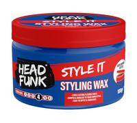 Head Funk Style It - Hair Styling Wax | Long Lasting Flexible Hold | Shapes & Moulds To Your Style - Easy To Apply & Wash Out - Hold Level 4 (100g Tub)