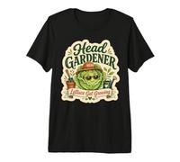 Head Gardener Lettuce Get Growing Funny Vegetable Gardening Premium T-Shirt