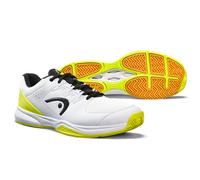 HEAD Unisex Grid Squash Shoe, White Yellow, 7 UK