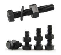 Head Hexagon Bolt Screw， Pack Of 25 Black M5 Nylon Screws Nuts Gaskets Three-Piece Set Hexagon 8-50mm(30mm)