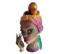Head Incense Burner, African Queen Aromatherapy Decor, Desktop Statue Incense Holder, Elegant Home Ornament & Room Freshener for Relaxation, Made from, 7.87 inches