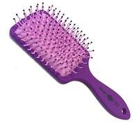 Head Jog 02 - Square Purple Paddle Brush - Wave Pins