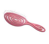 Head Jog 08 Paddle Brush Flexible Soft Pin Bristles, Detangling Wet Or Dry Hair. Gentle Brushing Hairbrush. Detangle Brushes For Straight, Curly & Wavy Hair Types. (Rose)