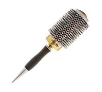 Head Jog 120 Gold Thermal Ceramic Radial Hair Brush. Round Barrel Hairbrush For Blow Dry, Curling & Styling. Ceramic Coated Barrel Brush With Boar & Nylon Bristle. Great For Frizz Free Styles. 53mm
