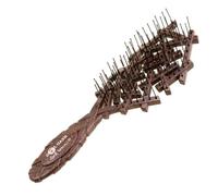 Head Jog 19 Coconut Brush - Detangling Hair Brush Made From Coconut Husk. Detangler Hairbrushes For Wet Or Dry Hair. Gentle and Flexible Detangle Hair Brush For Women and Men in Cocoa