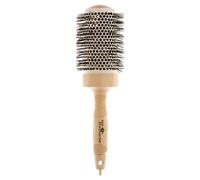 Head Jog 53mm Straw Radial Brush - Ceramic Coated Barrel & Ionic Round Brush for Drying, Volume & Curling - Styling for All Hair Types - Blow Dry for Smoothing & Adds Shine