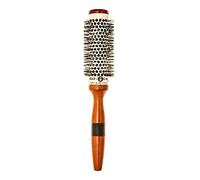 Head Jog 56. 33mm Ceramic Wooden Radial Round Brush. Styling & Volumising Hair Tool With Nylon Bristle & Vented, Ceramic Barrel For Smooth Hair With Shine. Versatile Wooden Hair Brush.