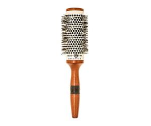 Head Jog 58. 43mm Ceramic Wooden Radial Round Brush. Styling & Volumising Hair Tool With Nylon Bristle & Vented, Ceramic Barrel For Smooth Hair With Shine. Versatile Wooden Hair Brush.