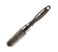 Head Jog 60 Black Ionic Radial Brush. Lightweight Round Hairbrush For Blow Drying, Curling. Ceramic Coated Barrel & Nylon Bristles, 28mm