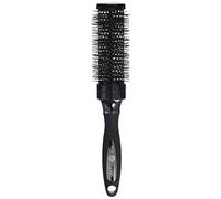 Head Jog 61 Black Ionic Radial Brush. Lightweight Round Hairbrush For Blow Drying, Curling. Ceramic Coated Barrel & Nylon Bristles, 38mm