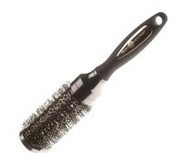 Head Jog 62 Black Ionic Radial Brush. Lightweight Round Hairbrush For Blow Drying, Curling. Ceramic Coated Barrel & Nylon Bristles, 46mm