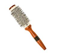 Head Jog 73. 38mm Ceramic Wooden Radial Round Brush For Styling Hair | Styling & Volumising Hair Tool With Nylon Bristle & Vented