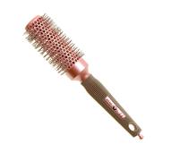 Head Jog 77 Pink Radial Brush. Ceramic Coating Barrel with Ionic Bristle & Rubber Handle. Lightweight & Durable Hair Brush for Hairdressing. Reduce Frizz for Healthy Looking Hair. (33mm)