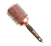 Head Jog 80 Pink Radial Brush. Ceramic Coating Barrel with Ionic Bristle & Rubber Handle. Lightweight & Durable Hair Brush for Hairdressing. Reduce Frizz for Healthy Looking Hair. (60mm)