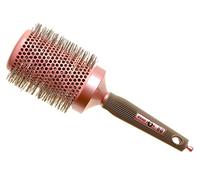 Head Jog 80 Pink Radial Brush. Ceramic Coating Barrel with Nylon Bristle & Rubber Handle. Lightweight & Durable Hair Brush for Hairdressing. Reduce Frizz for Healthy Looking Hair. (60mm)