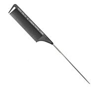 Head Jog C9 Extra Long Pin Tail Carbon Comb. Heat Resistant & Static Free Combs For Hairdressing, Sectioning, Teasing & Styling. Black Carbon Fibre Pintail Comb For Home & Salon Use.