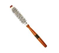 Head Jog Ceramic Wooden Radial Round Brush. Styling & Volumising 16 mm. | Hair Tool With Nylon Bristle & Vented, Ceramic Barrel For Smooth Hair With Shine. Versatile Wooden Hair Brush