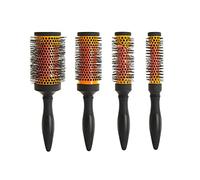 Head Jog Heat Radial Brush Set. Hair Curling Brush for Blow-Drying, & Curling. Thermal Ceramic Barrel Brush Volume & Curl. Hairdressing Round Brushes For Wavy & Straight Hair. (25,34,44 & 52mm Set)