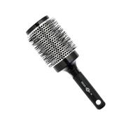 Head Jog Heat Retainer Hair Brush. Black & Silver Styling Round Hairbrush.
