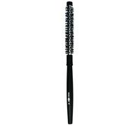 Head Jog Heat Retainer Hair Brush. Black & Silver Styling Round Hairbrush With Metal Barrel For Fast Drying. Round Vent Brush For Styling, Blow Drying, Straightening & Curling. (12mm)