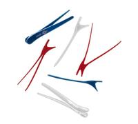 Head Jog Klip Itz 6 Pack Hair Sectioning Clips With Strong Grip. Professional No Crease Duckbill Hair Clips For Sectioning & Styling. Suitable For All Hair Lengths & Types (Red, White & Blue Set)