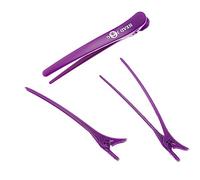 Head Jog Klip Itz 6 Pack Hair Sectioning Clips With Strong Grip. Professional No Crease Duckbill Hair Clips For Sectioning & Styling. Suitable For All Hair Lengths & Types (Purple)