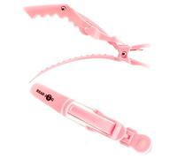 Head Jog Pink 4 Pack Dino Klipz Salon Sectioning Hair Clips. Crocodile Grips Hairdressing Accessories For Styling & Sectioning With Strong Grip Lock Teeth. Suitable For Long & Short Hair (4 Pack)
