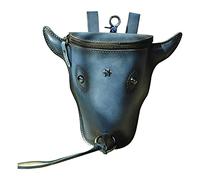 Head Layer Belt Bag Men's Retro Cow Head Hanging Bag Carry Belt Mobile Phone Case Bull Head Bum Bag Mobile Phone Case Tactical Waist Bags, navy, standard size